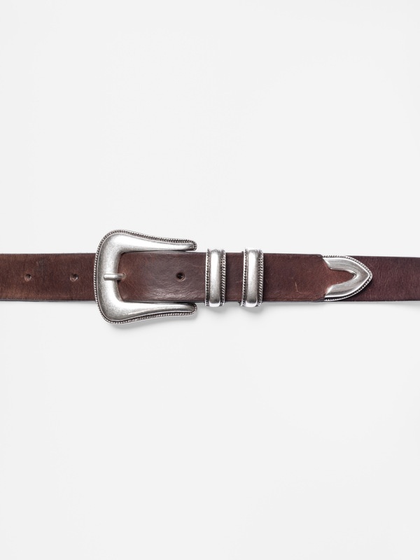 Western Silver Belt Dark Brown - 3