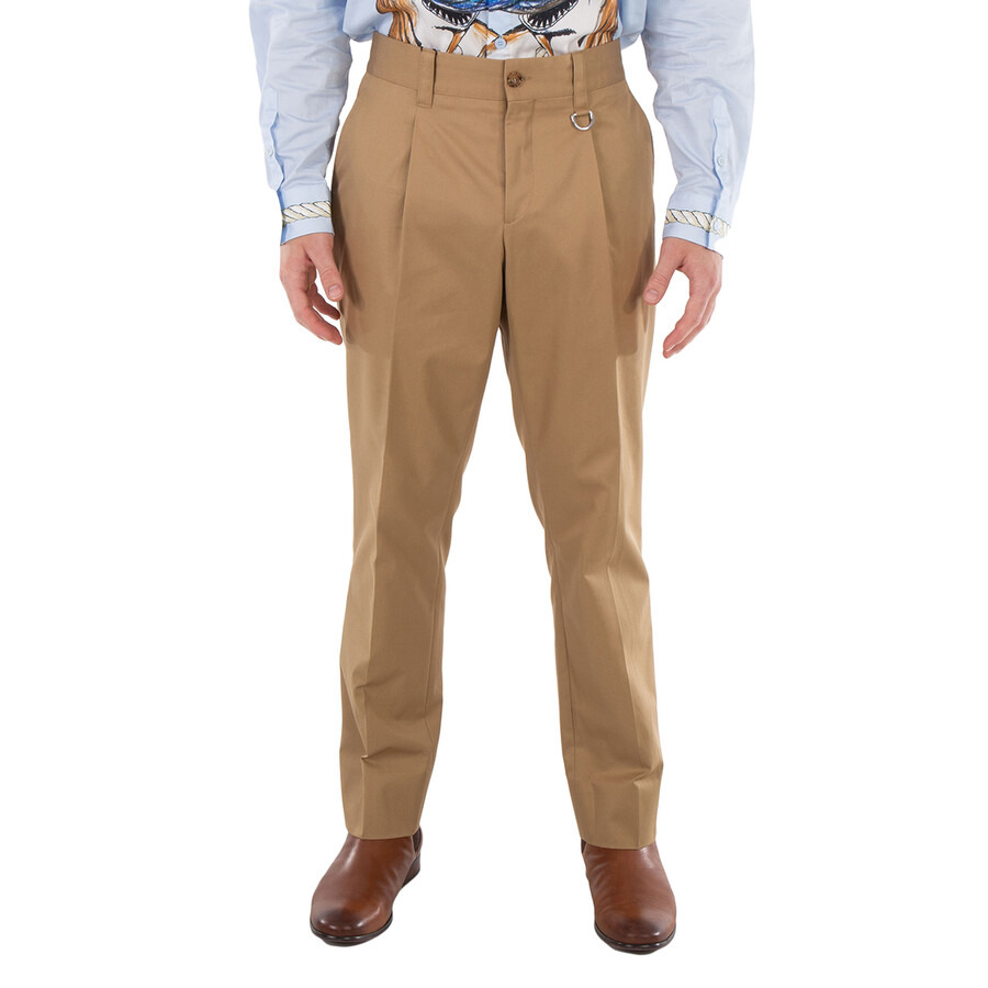 Burberry Men's Toasted Walnut Dover Cotton Gabardine Trousers - 3