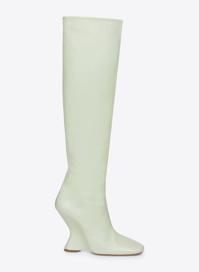 LEATHER WEDGE BOOTS 1