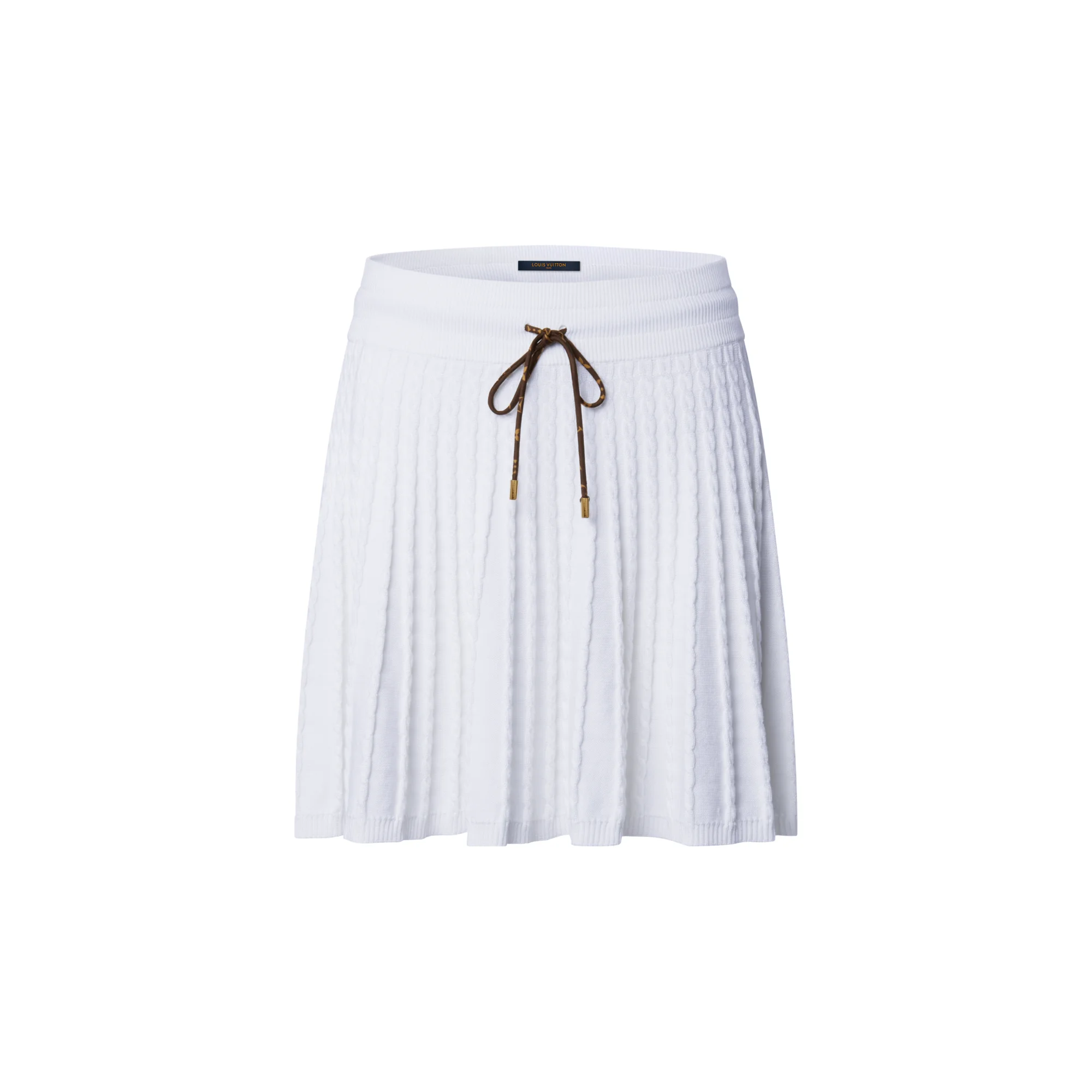 Monogram Drawstring Knit Skirt - 1
