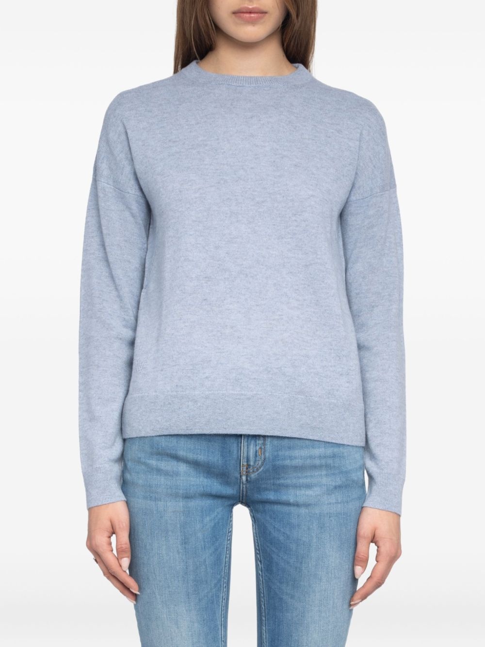 heart-patch cashmere sweater - 4