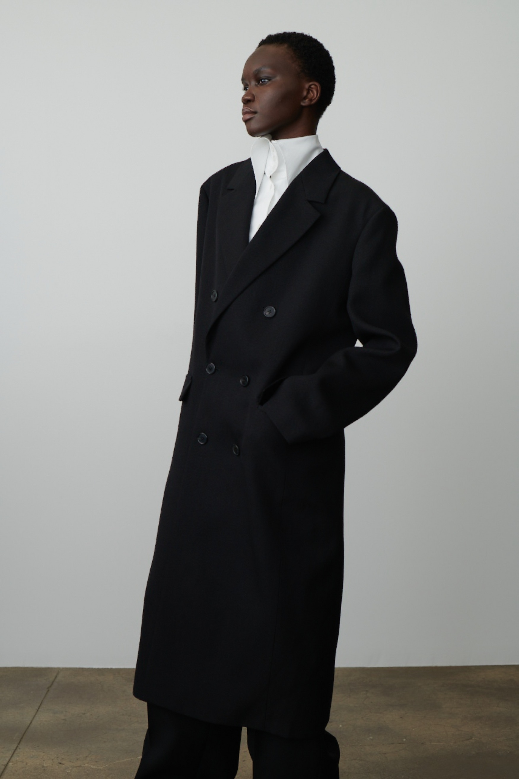 The Row Diana Coat in Virgin Wool and Cashmere REVERSIBLE