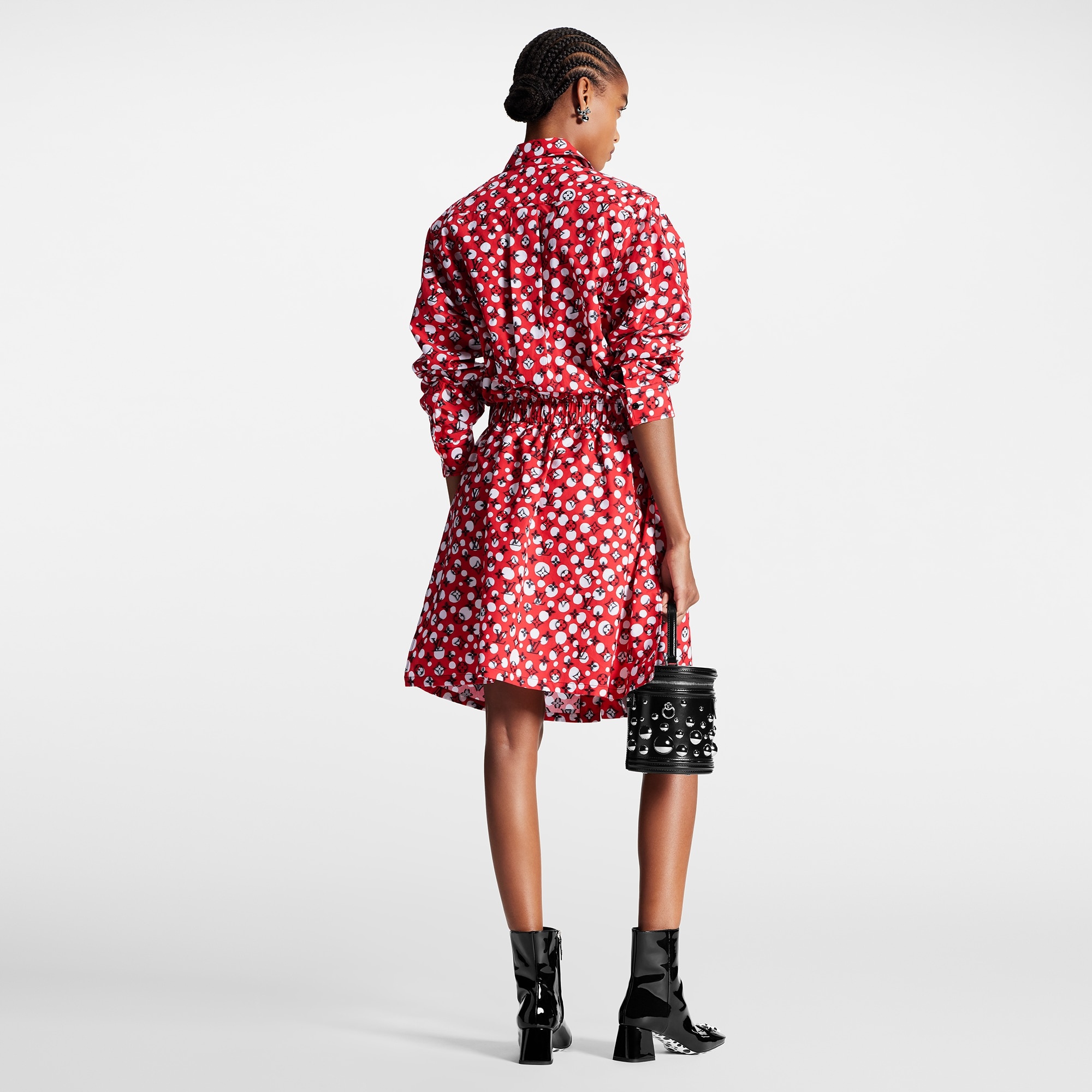 LV x YK Infinity Dots Monogram Shirt Dress - 4