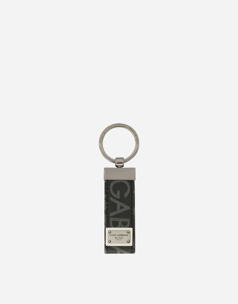 Coated jacquard fabric keychain 1