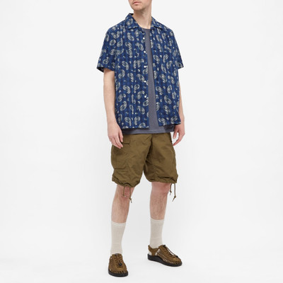 BEAMS PLUS Beams Plus Short Sleeve Open Collar Indigo Vacation Print Sh outlook