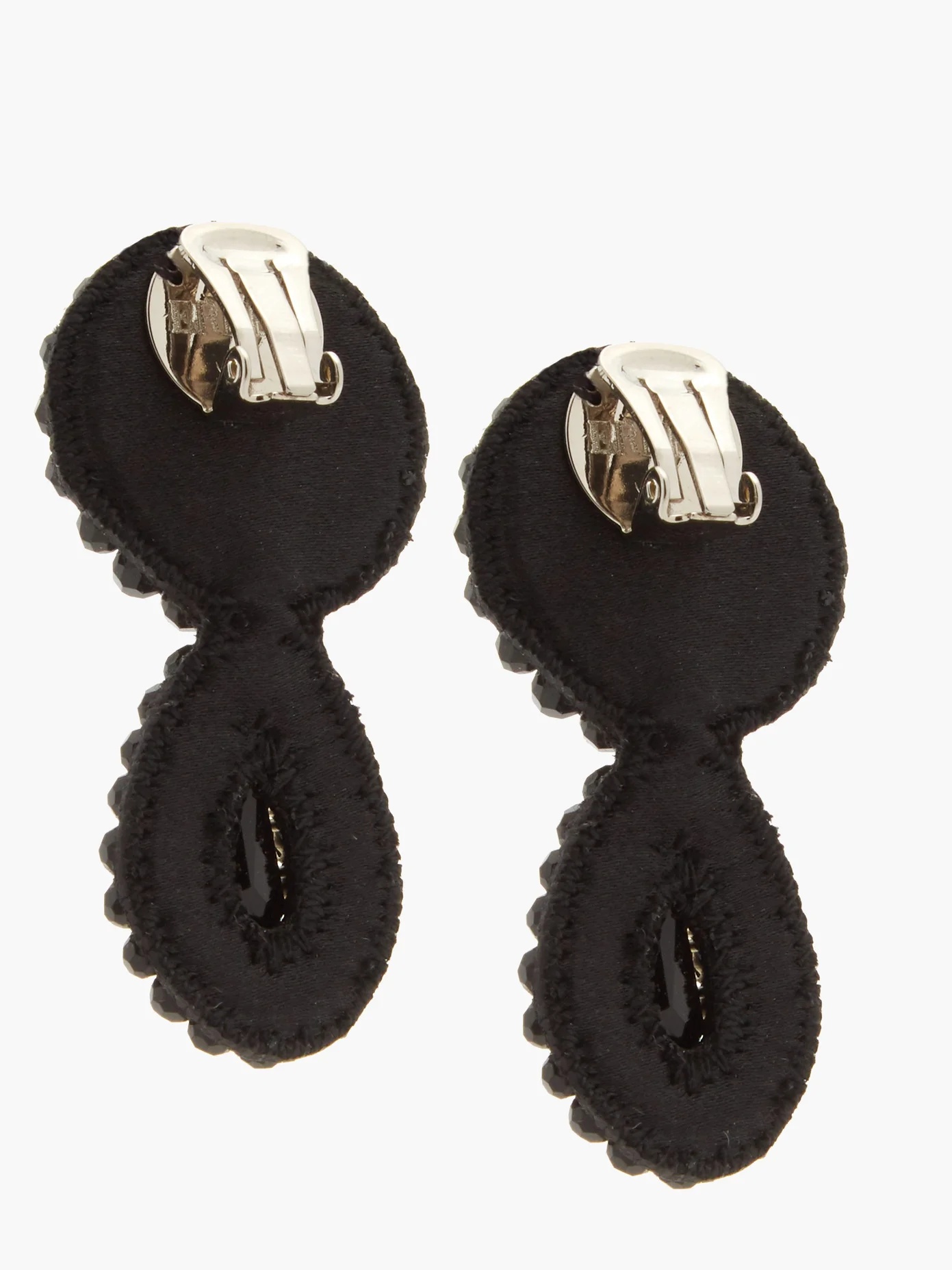 Crystal-embellished drop clip earrings - 5