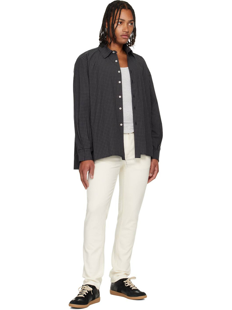 Nudie Jeans Off-White Solid Ollie Jeans outlook