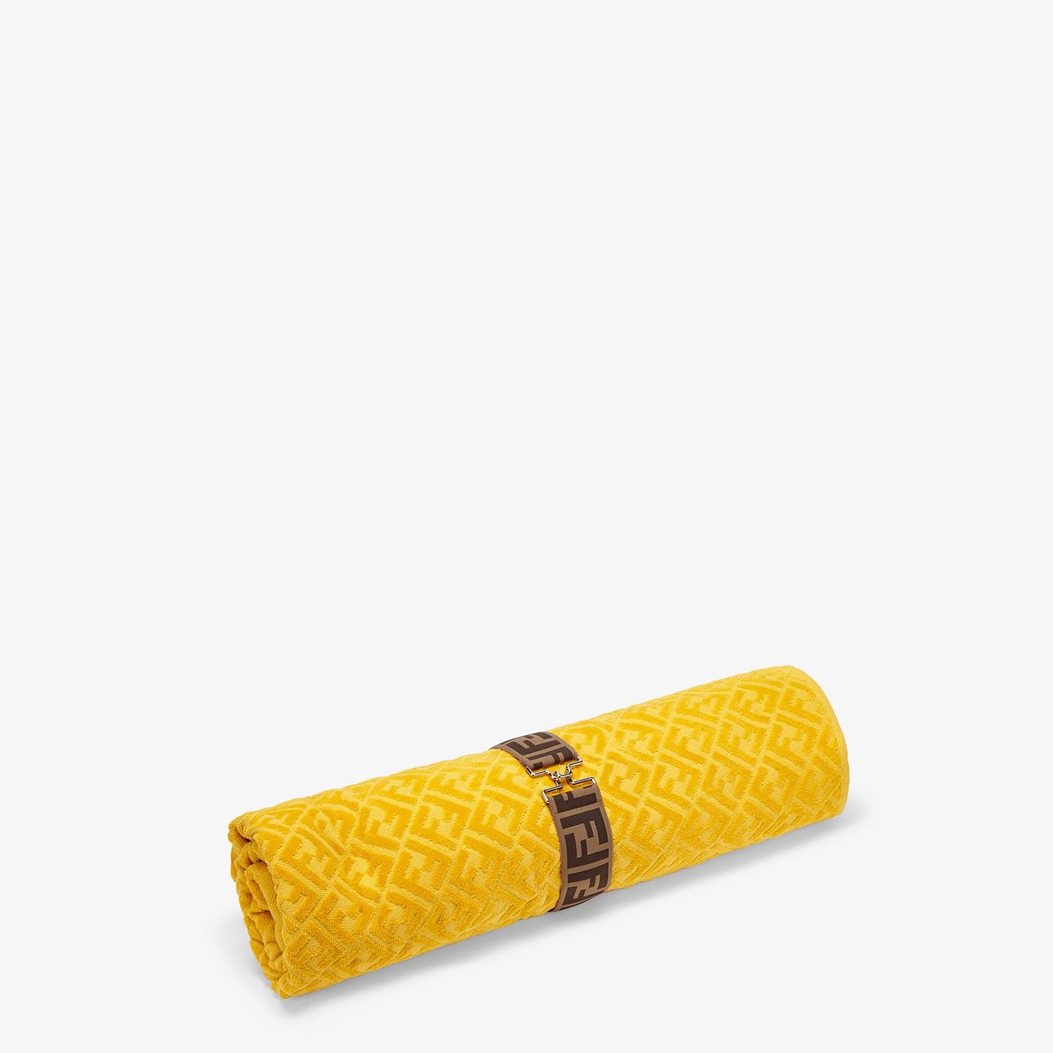 Yellow cotton beach towel - 1