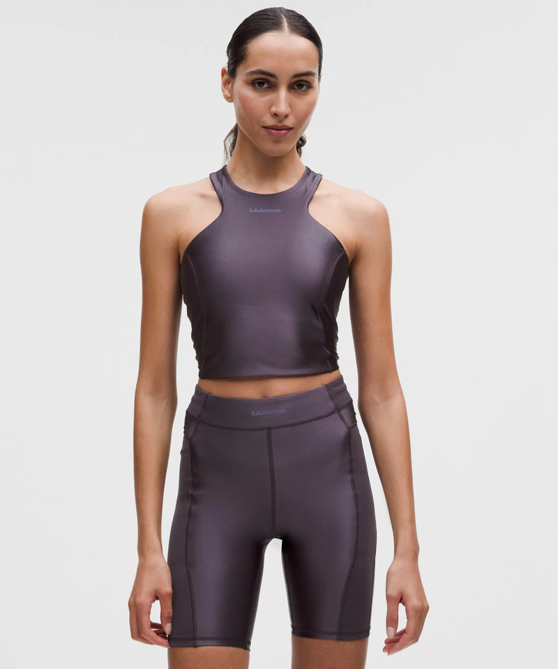 Satin Shine Tank Top Medium Support, B/C Cup *Wordmark 1