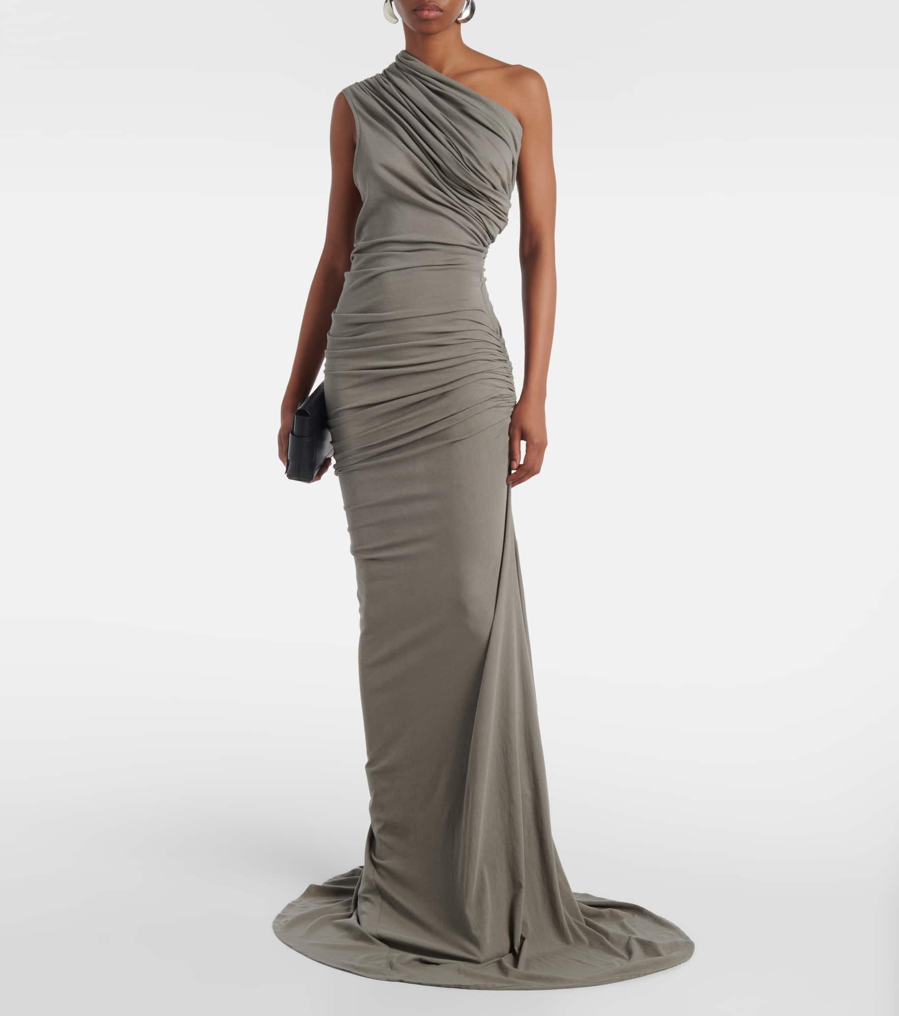 Pillar one-shoulder cotton-blend gown - 2