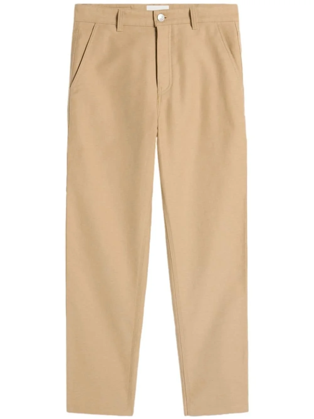 logo-patch straight-leg worker trousers - 1