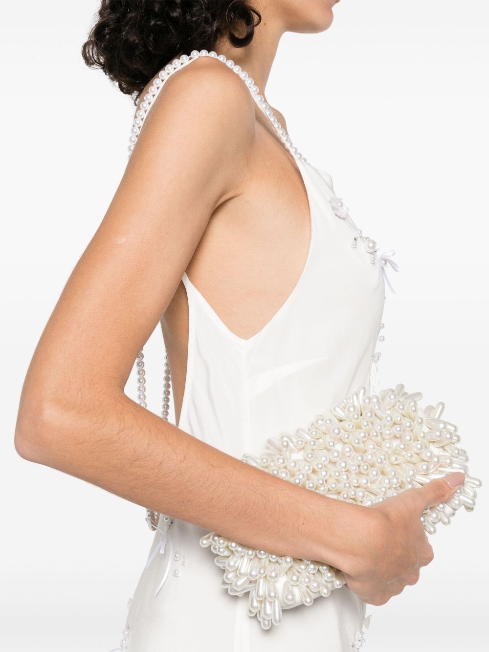 pearl-embroidered maxi dress - 5