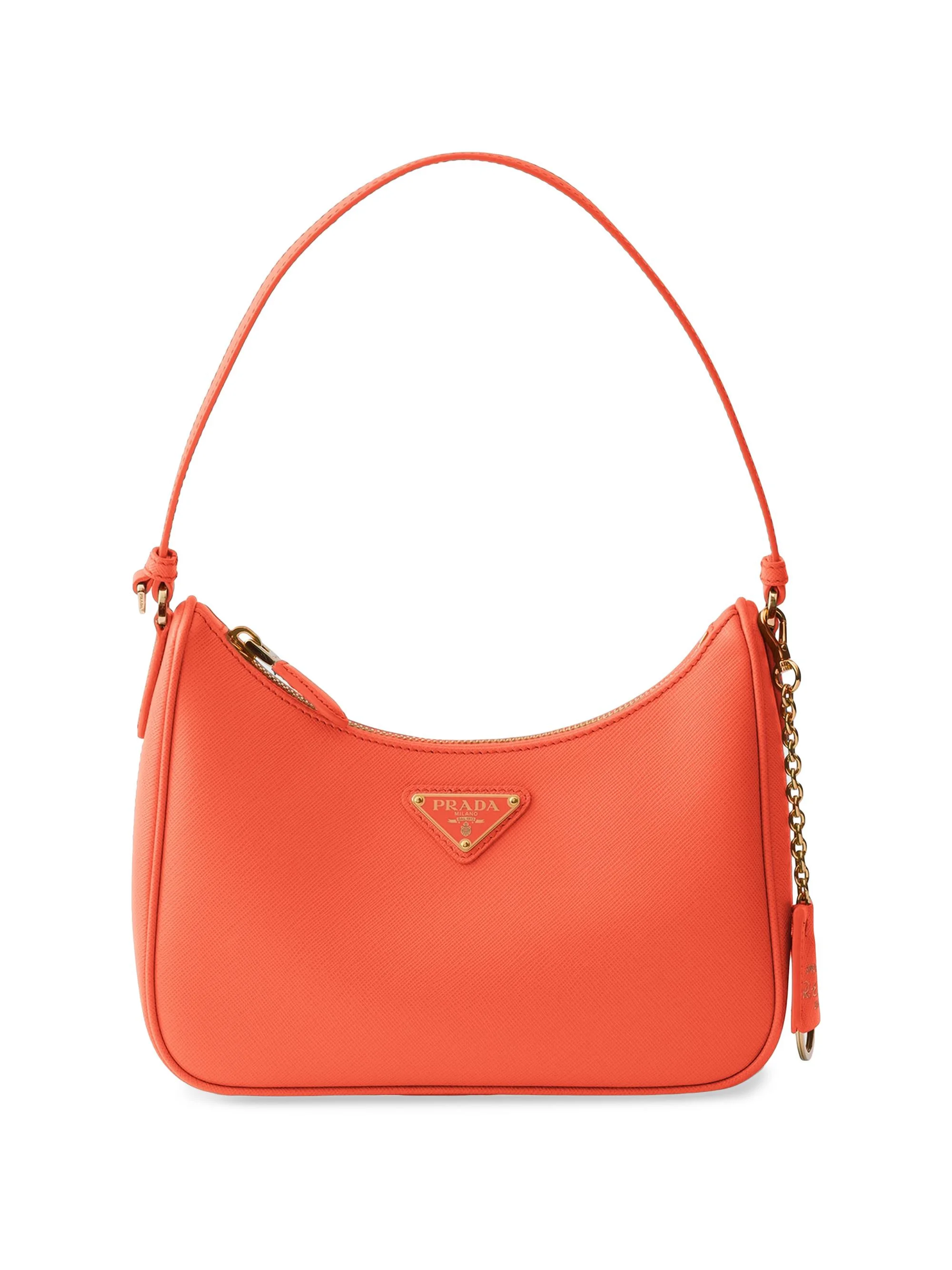 Women's Re-Edition 2005 Saffiano Leather Shoulder Bag - Orange - 1