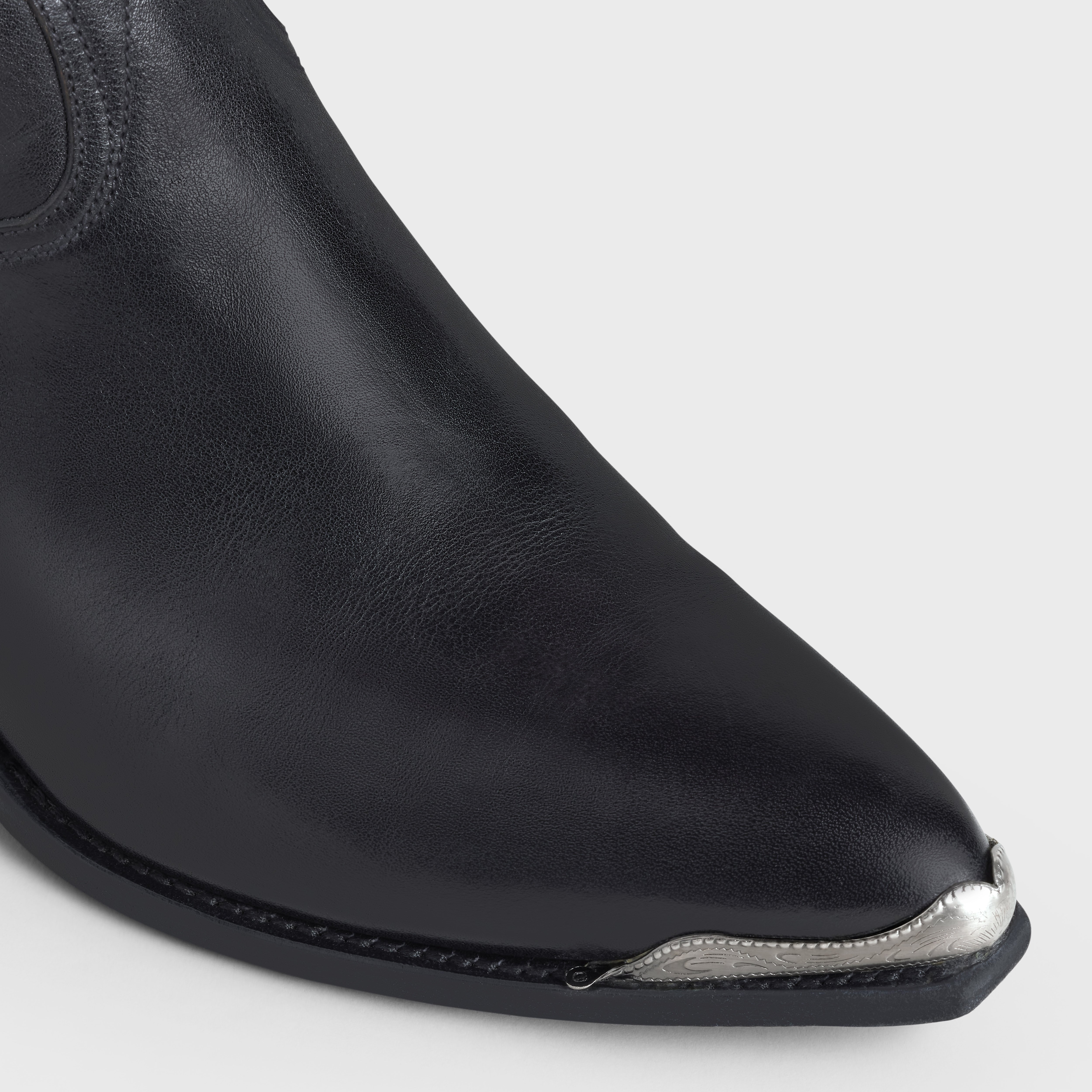 Western boots high boot with metal toe in Calfskin - 4