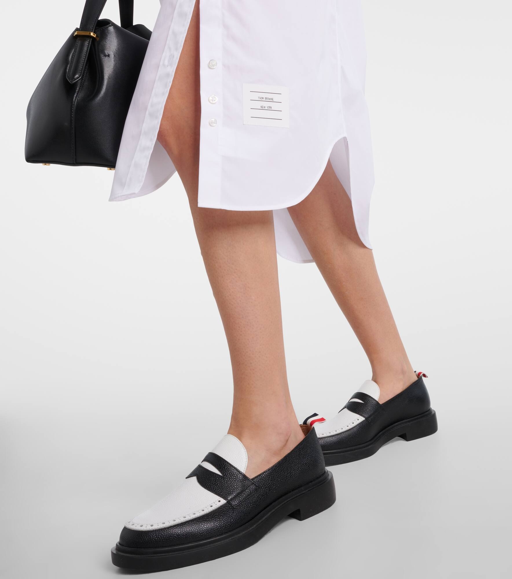 RWB Stripe cotton shirt dress - 5