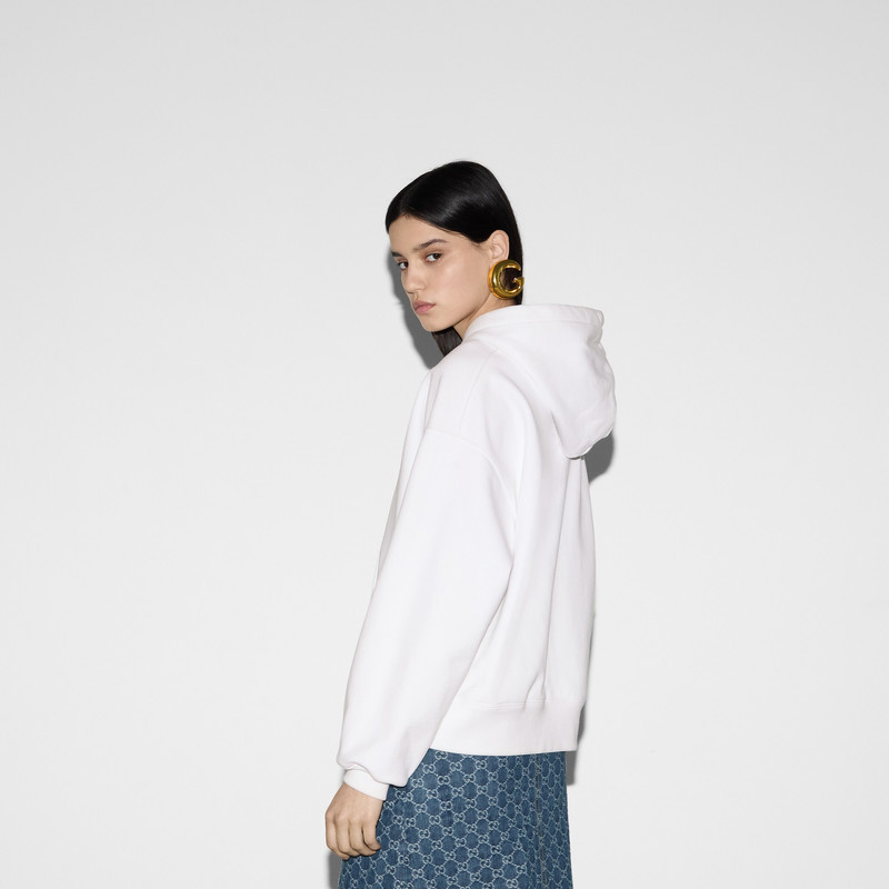 Felted cotton jersey zip jacket 4