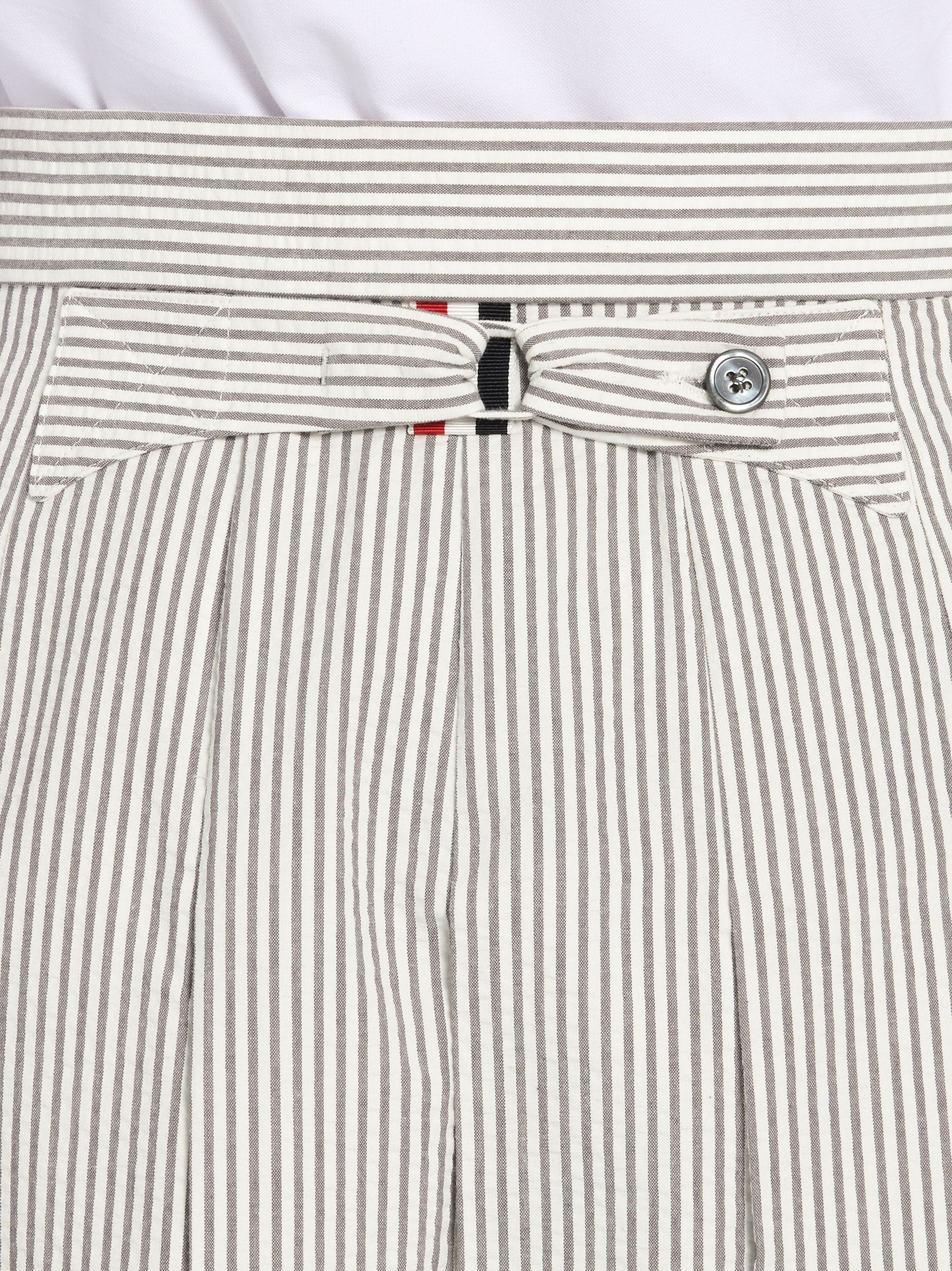 Thom Browne Seersucker Pleated Skirt - Grey