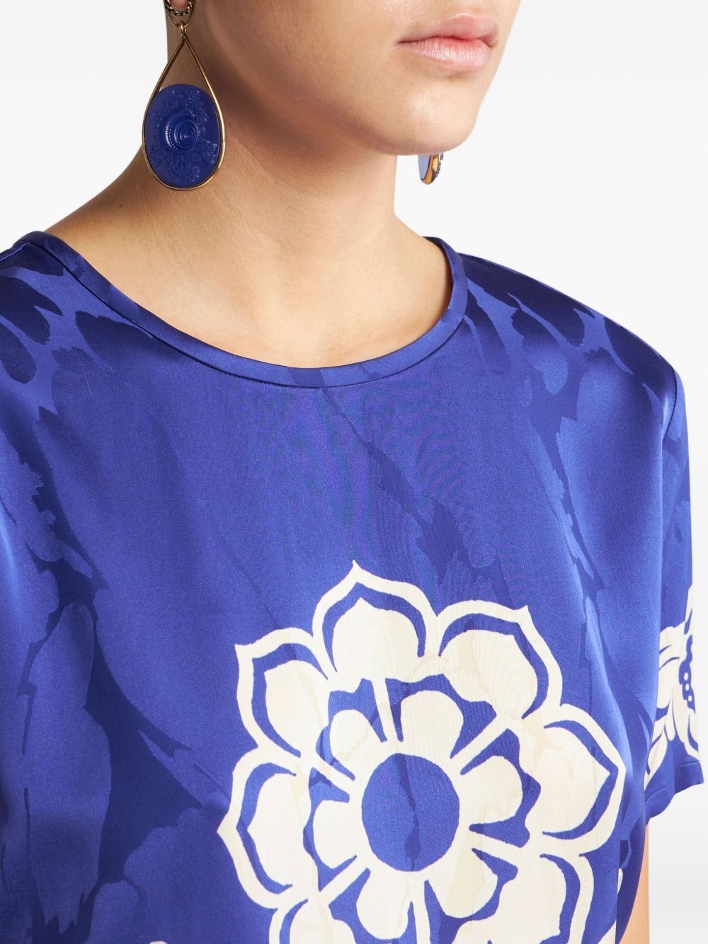 floral-print blouse - 5