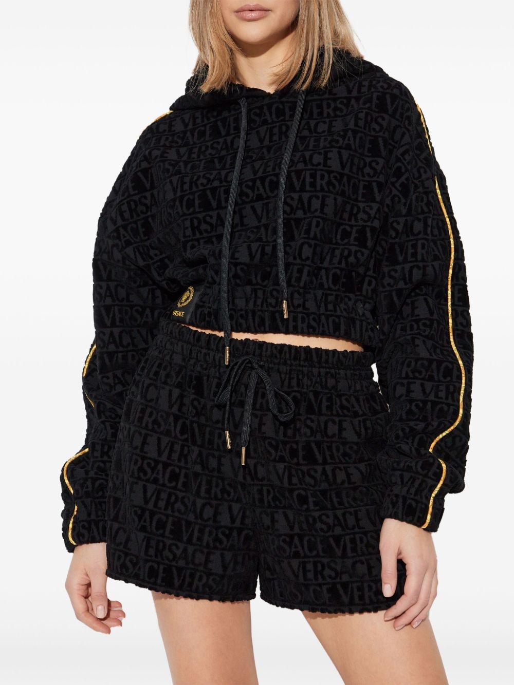 I ♡ Baroque cropped hoodie - 3