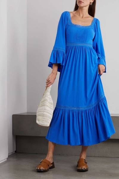 See by Chloé Tiered lace-trimmed cotton maxi dress outlook
