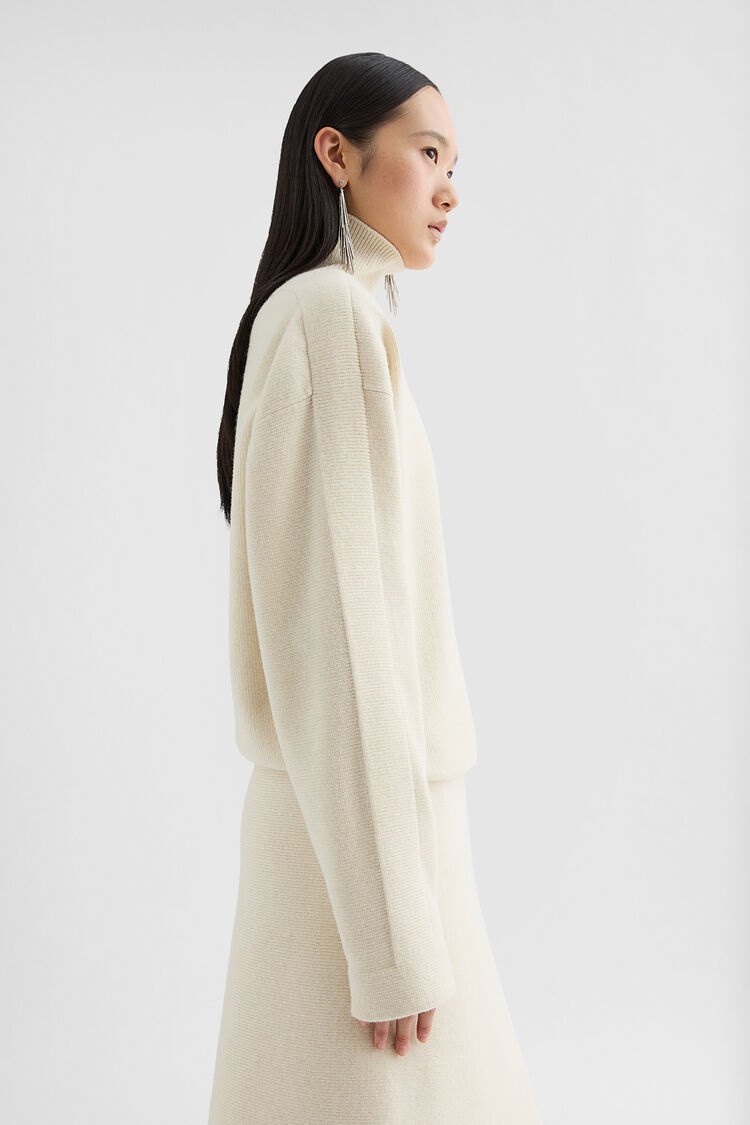 Wool Blend High-Neck Sweater - 3