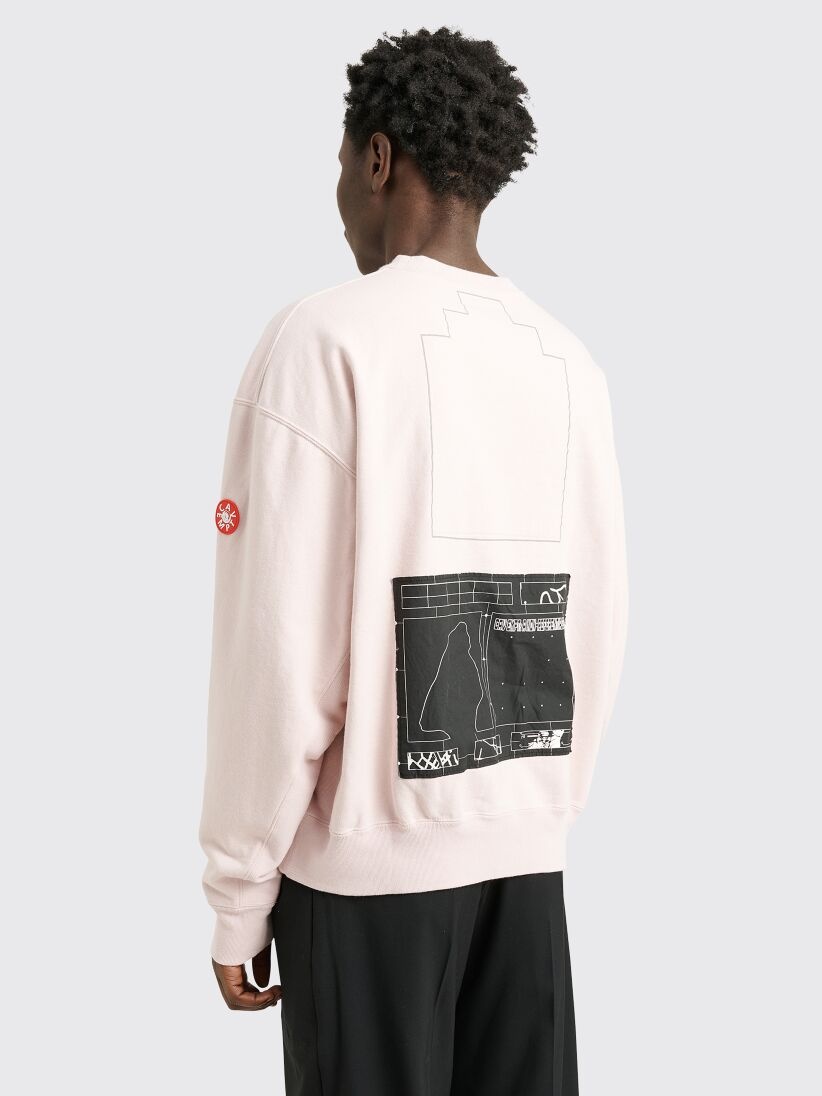 Cav Empt CAV EMPT NOT ELEMENT OF CREW NECK SWEATSHIRT PINK