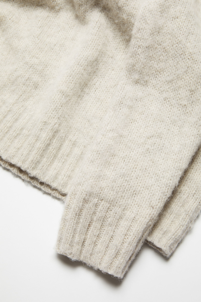 Crew neck wool jumper - Light Grey Melange 5