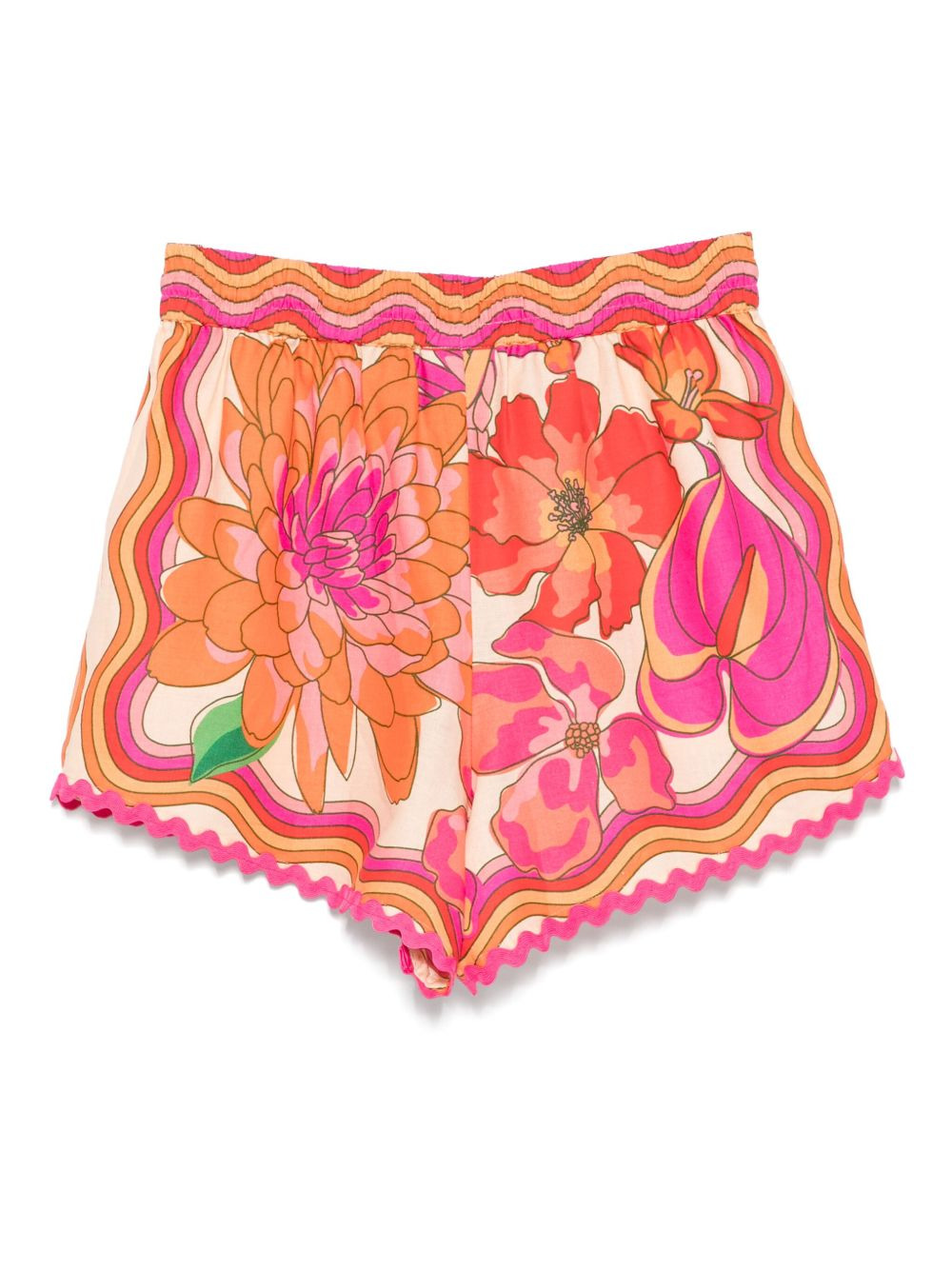 floral-print shorts - 2