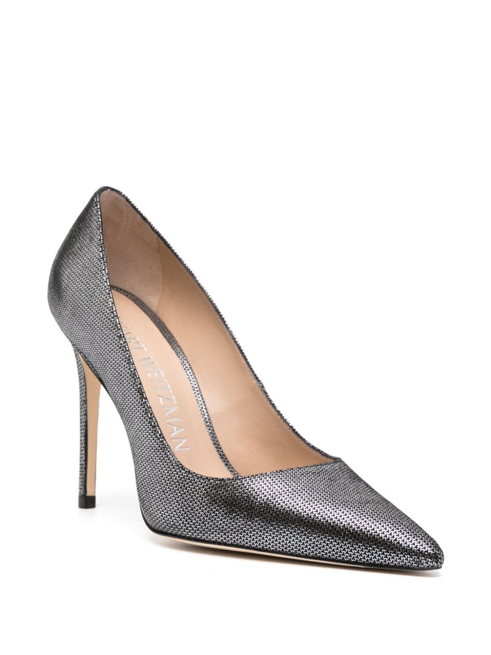 Stuart 100mm metallic-leather pumps - 2