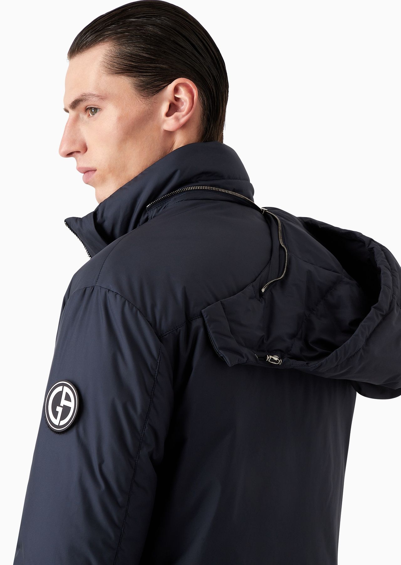 Hooded blouson with goose-down padding ASV - 8