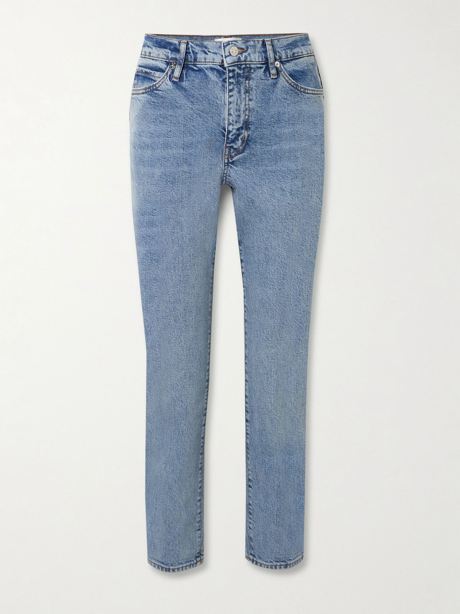 The Borrowed high-rise slim-leg jeans Light denim - 1