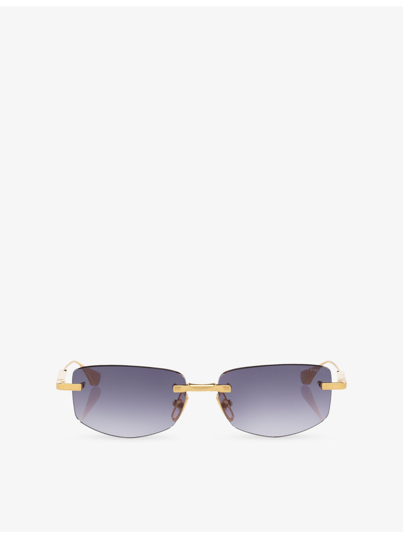 D4000529 Rectangle-Frame Metal Sunglasses 1
