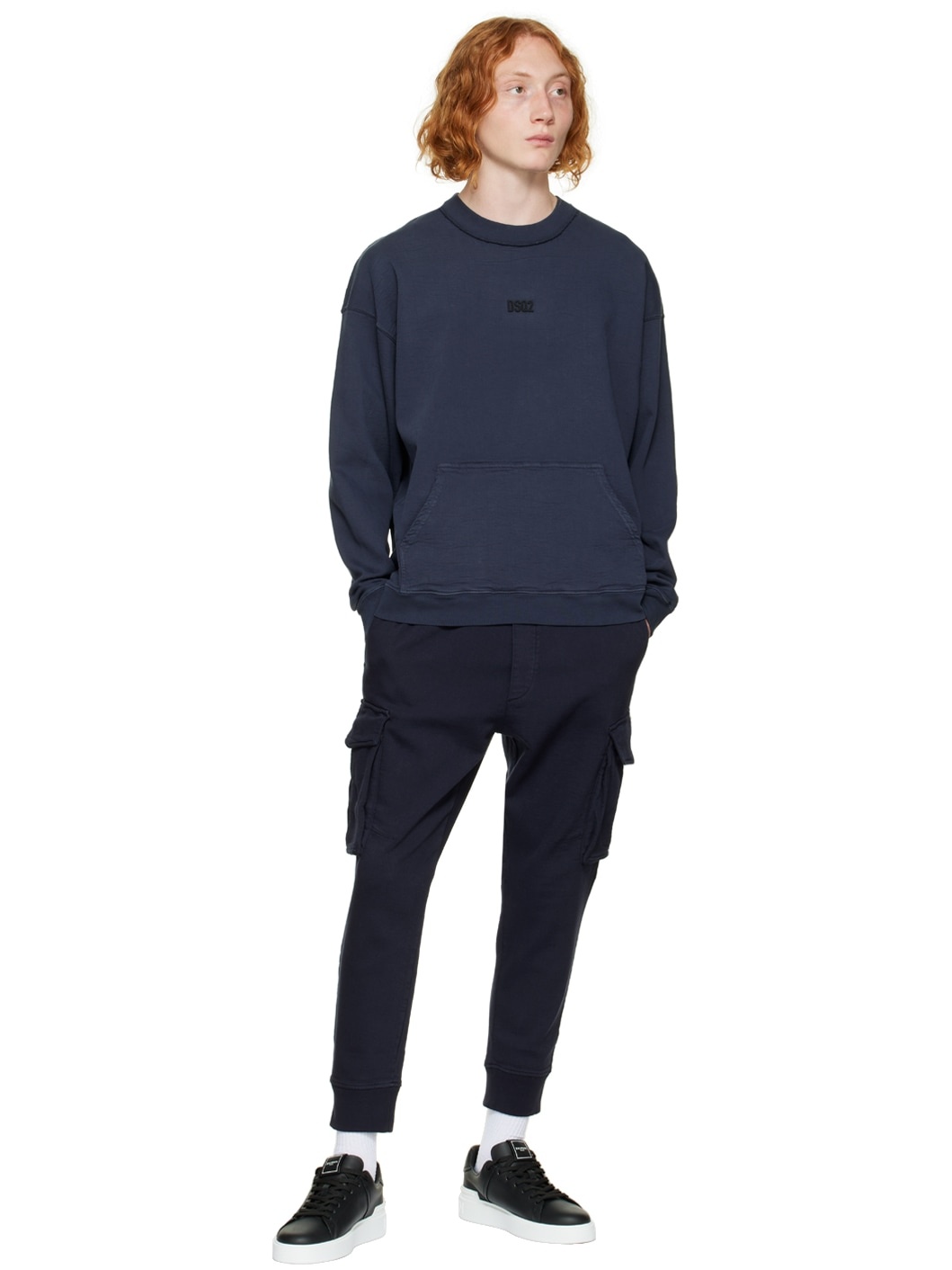 Navy Mini DSQ2 Sweatshirt - 4