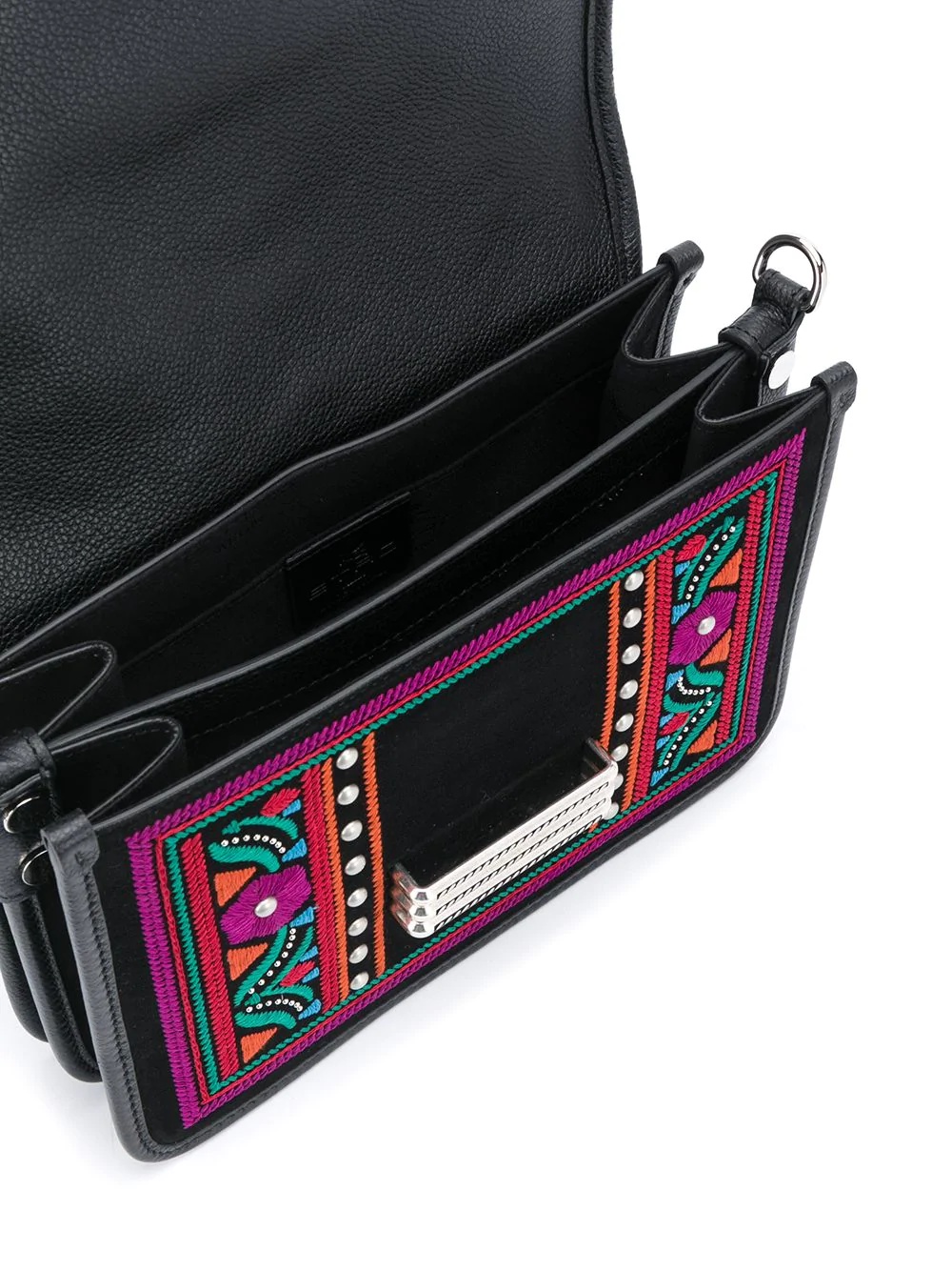 embroidered design shoulder bag - 5