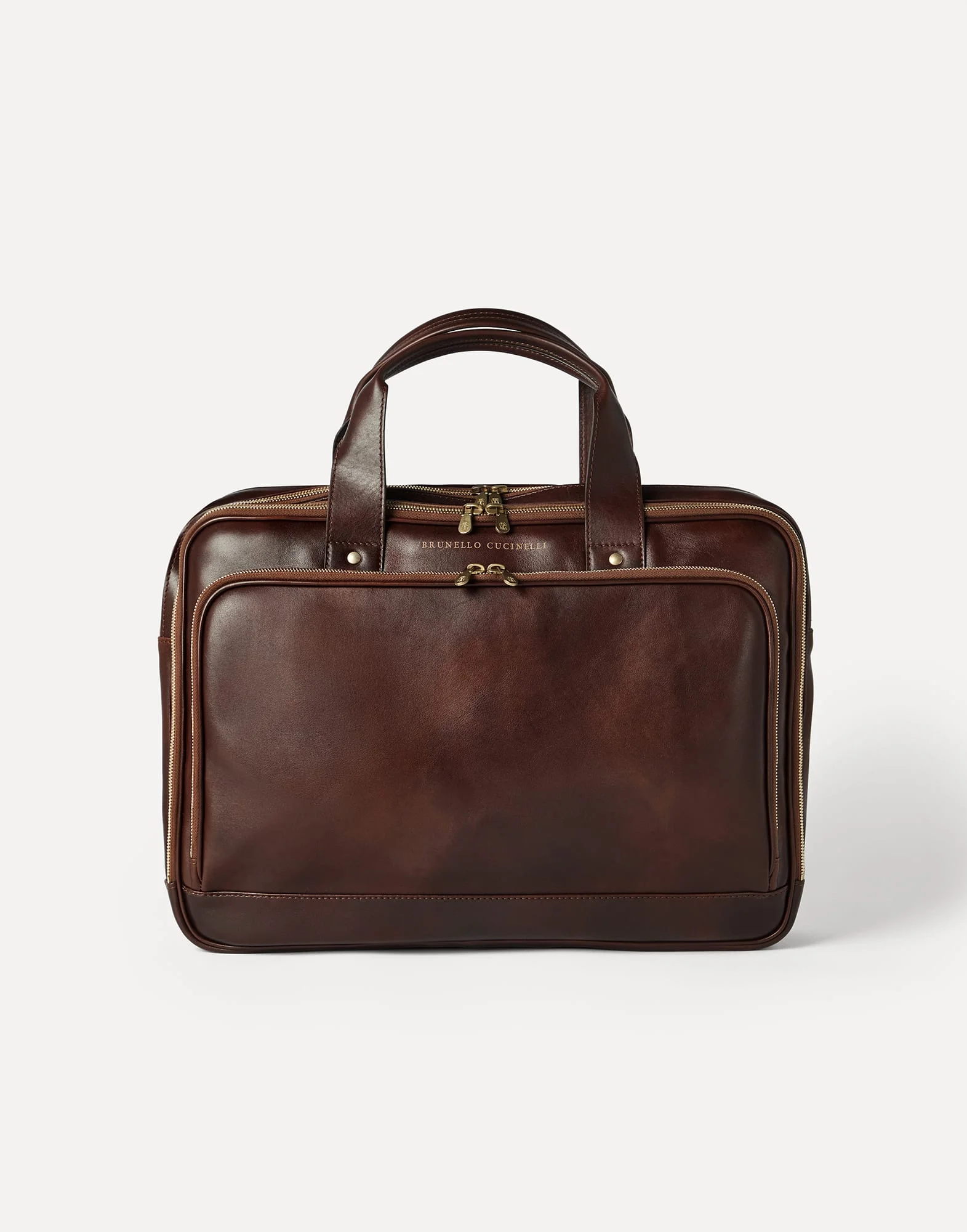 Calfskin briefcase with zipper - 1