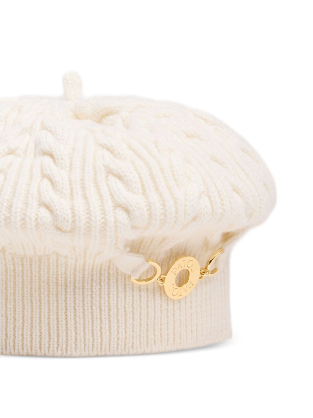 cable-knit beret - 2