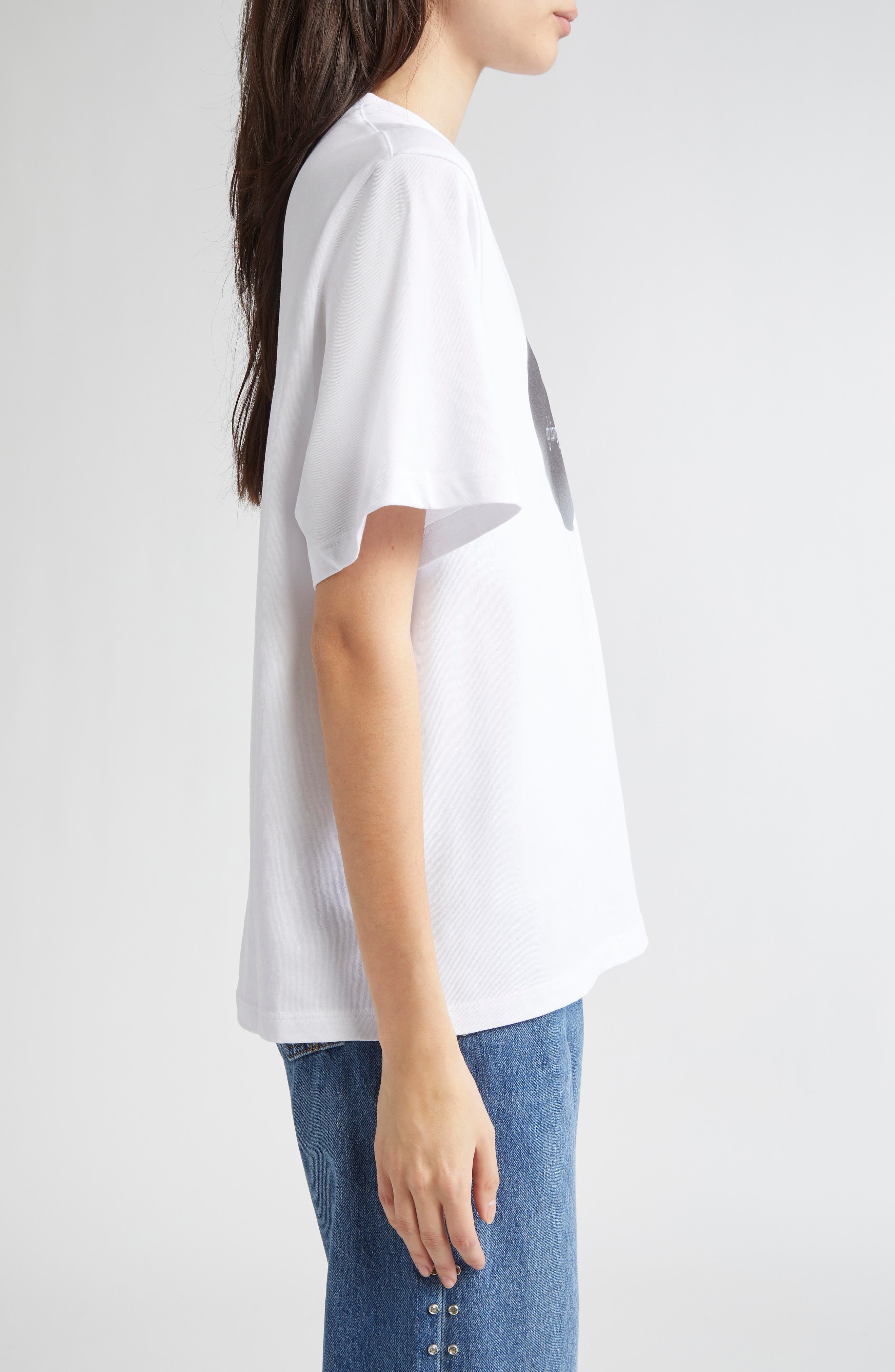 Sandy Liang Chouchou Graphic T-Shirt in White at Nordstrom - 3