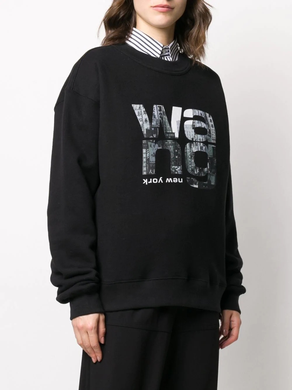 logo print sweatshirt - 3