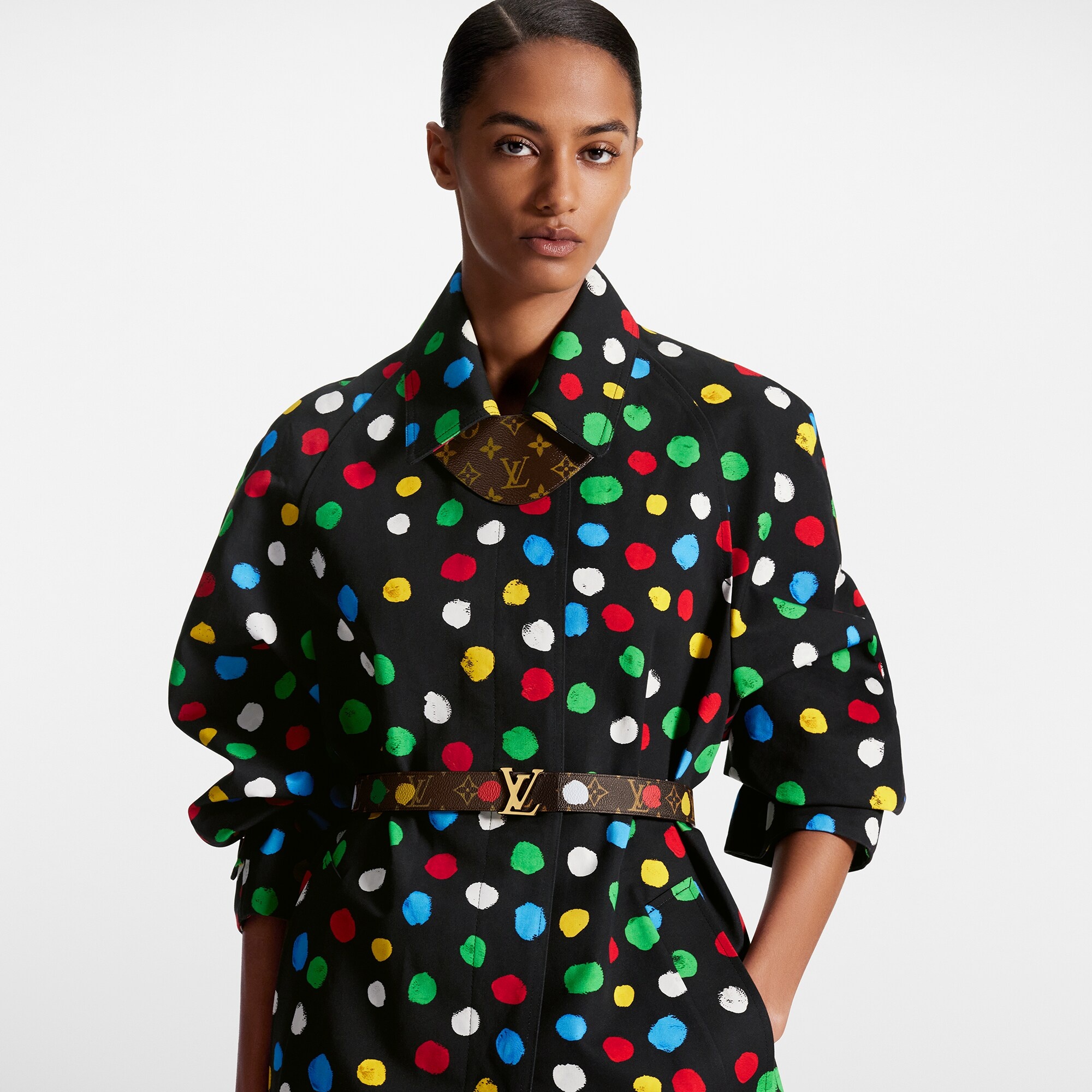LV x YK LV Initiales 30mm Reversible Painted Dots Belt - 2