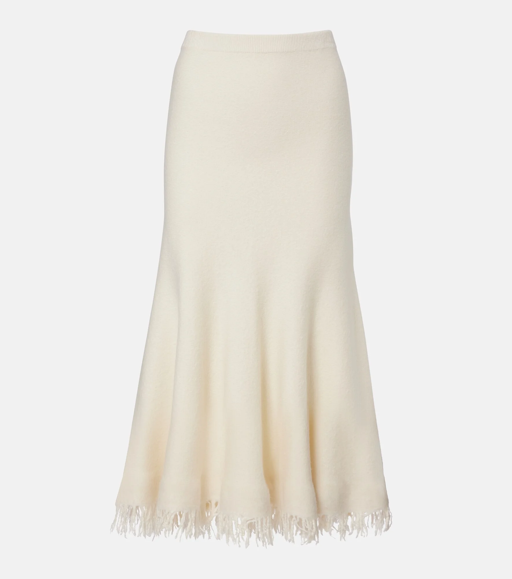 Fringed wool midi skirt - 1