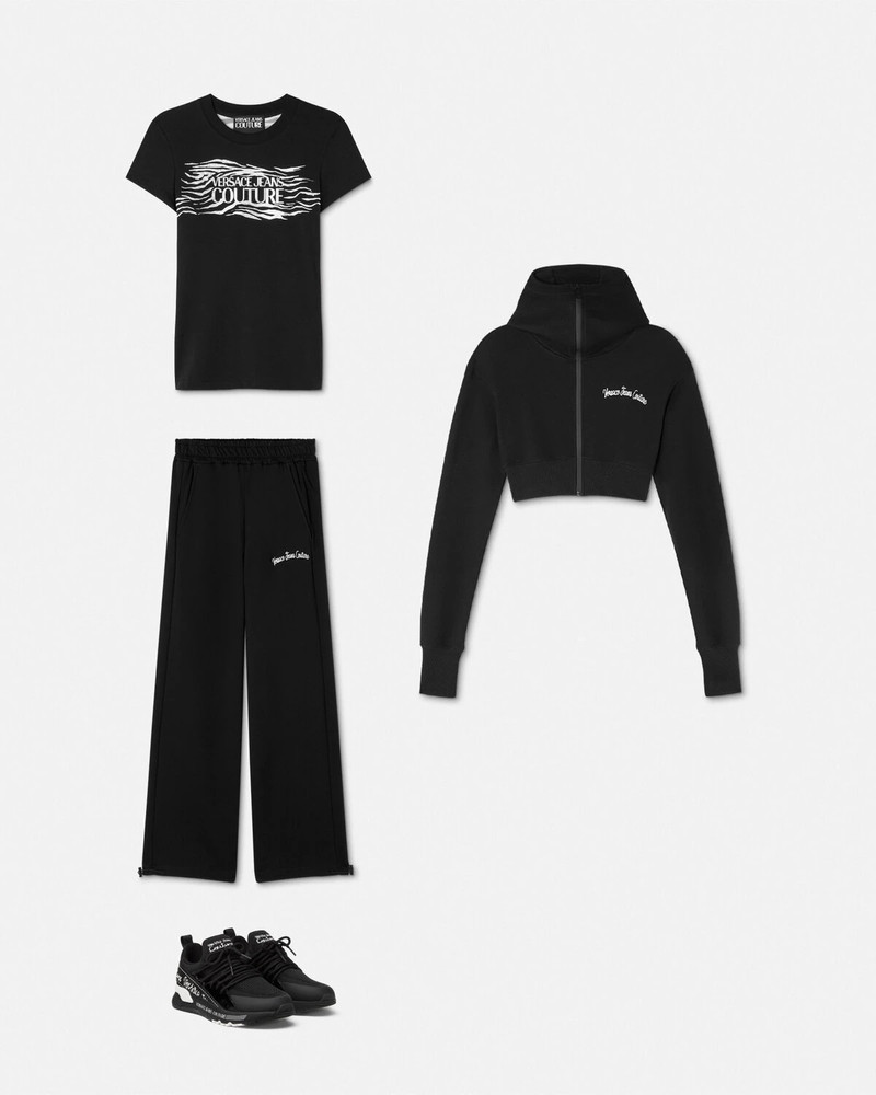 VERSACE JEANS COUTURE Logo Wide-Leg Sweatpants outlook