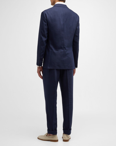 Brunello Cucinelli Men's Exclusive Linen-Wool Suit outlook