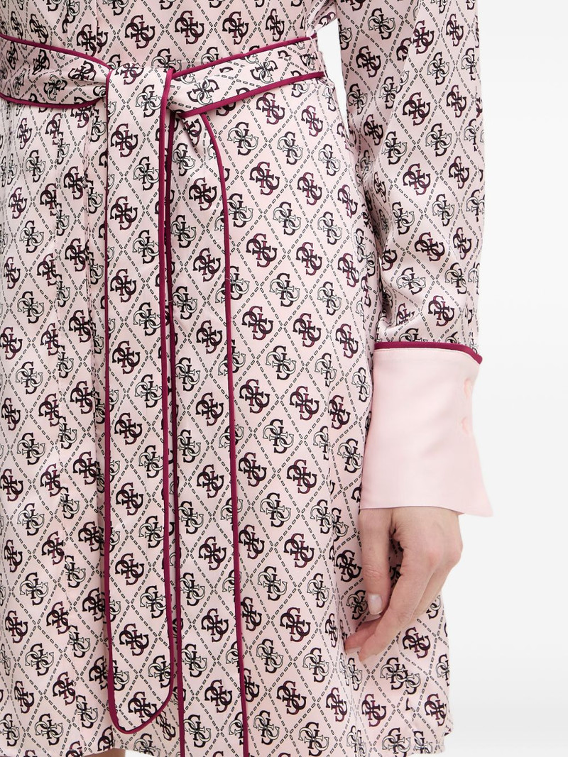 Blerta collar belted monogram mini dress 5