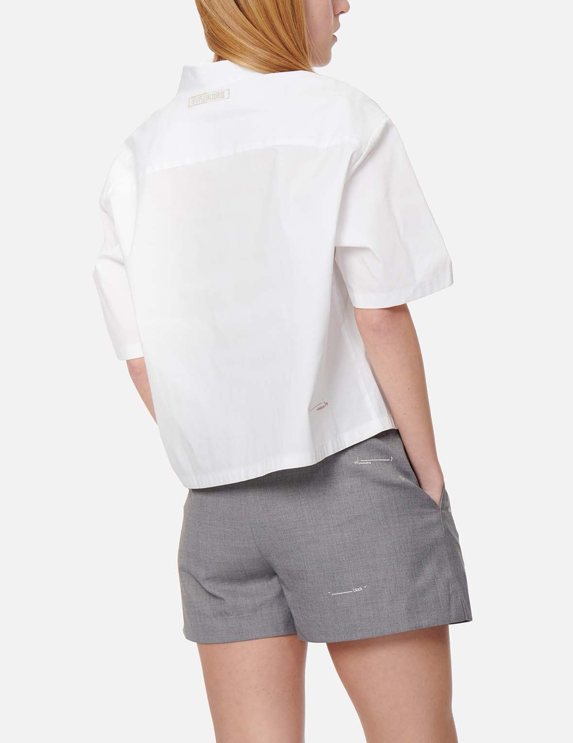 Seagull Tag Cropped Shirt - 4