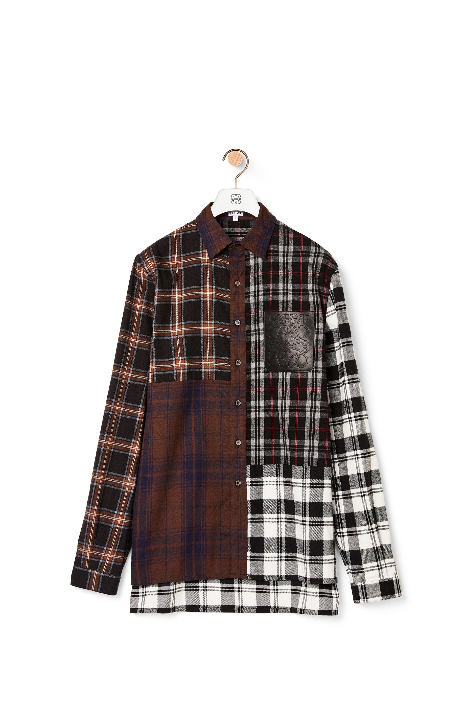 Patchwork oversize shirt in check cotton - 1