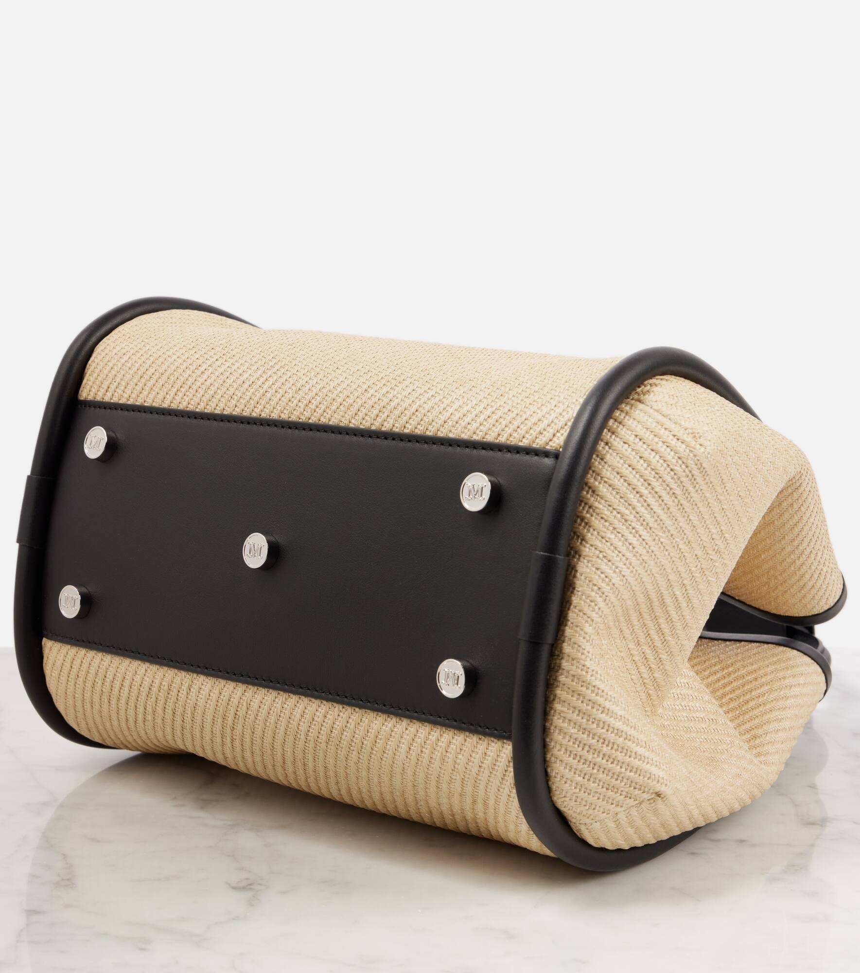 Marine Small raffia tote bag - 6