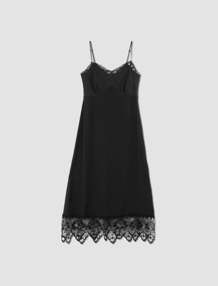 Slip dress with lace - 1