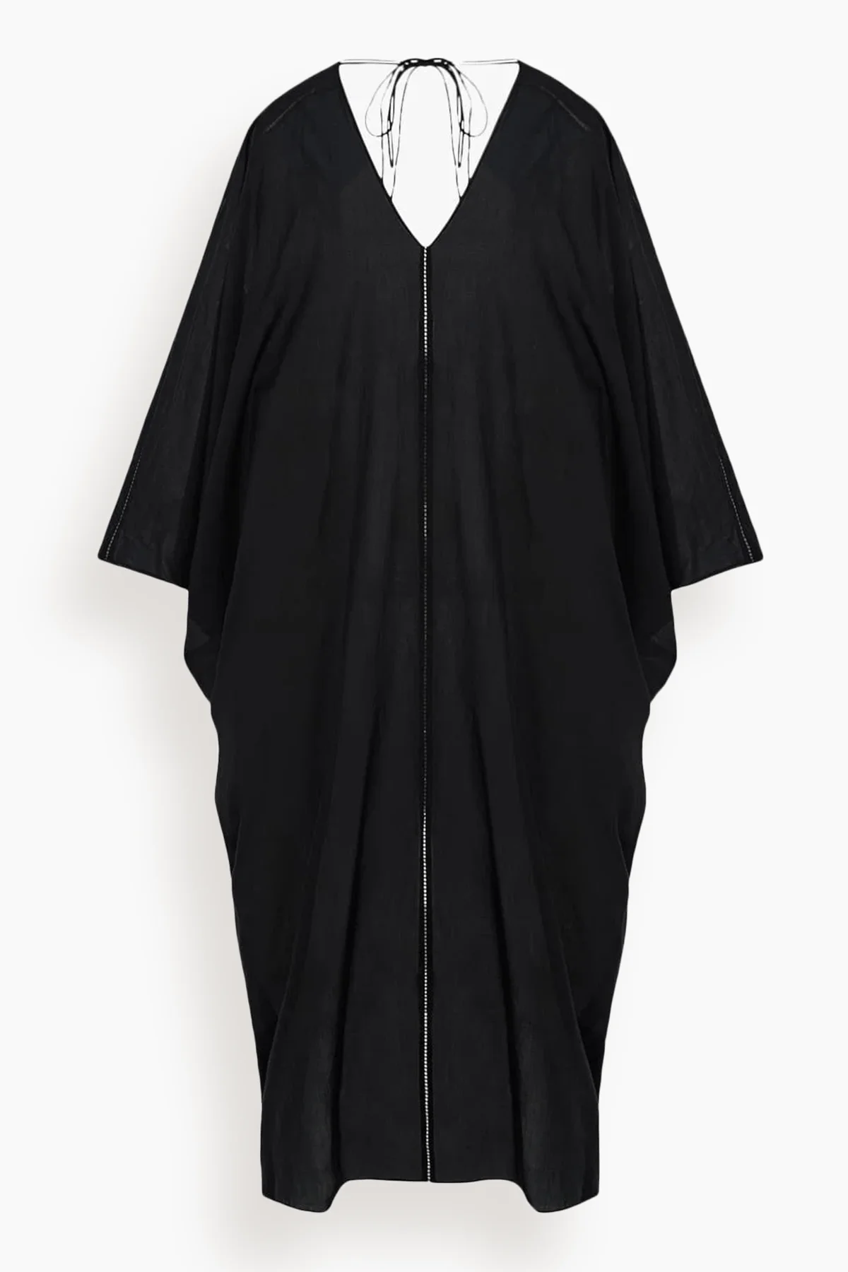 Voile Caftan in Black - 1