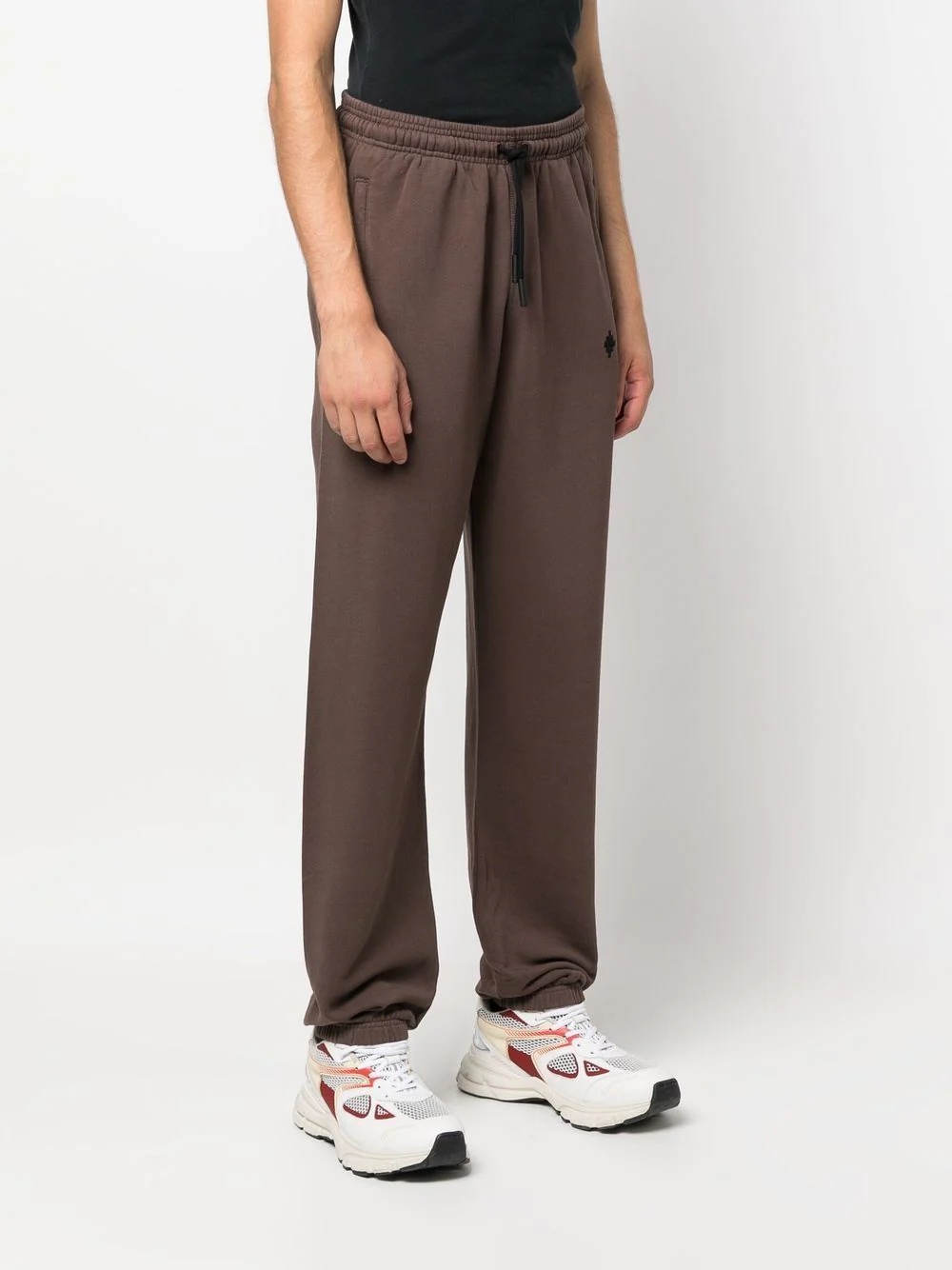 logo-embroidered cotton track pants - 3