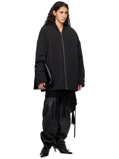 Paris Georgia SSENSE Exclusive Black 'Elemental by Paris Georgia' Oversized Bomber Jacket outlook